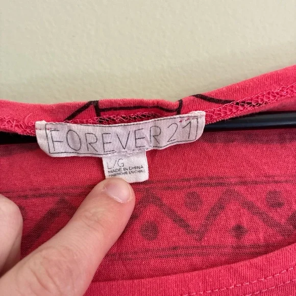 Forever 21 Pink "HAPPINESS" Graphic Crop Tee - Picture 3 of 3